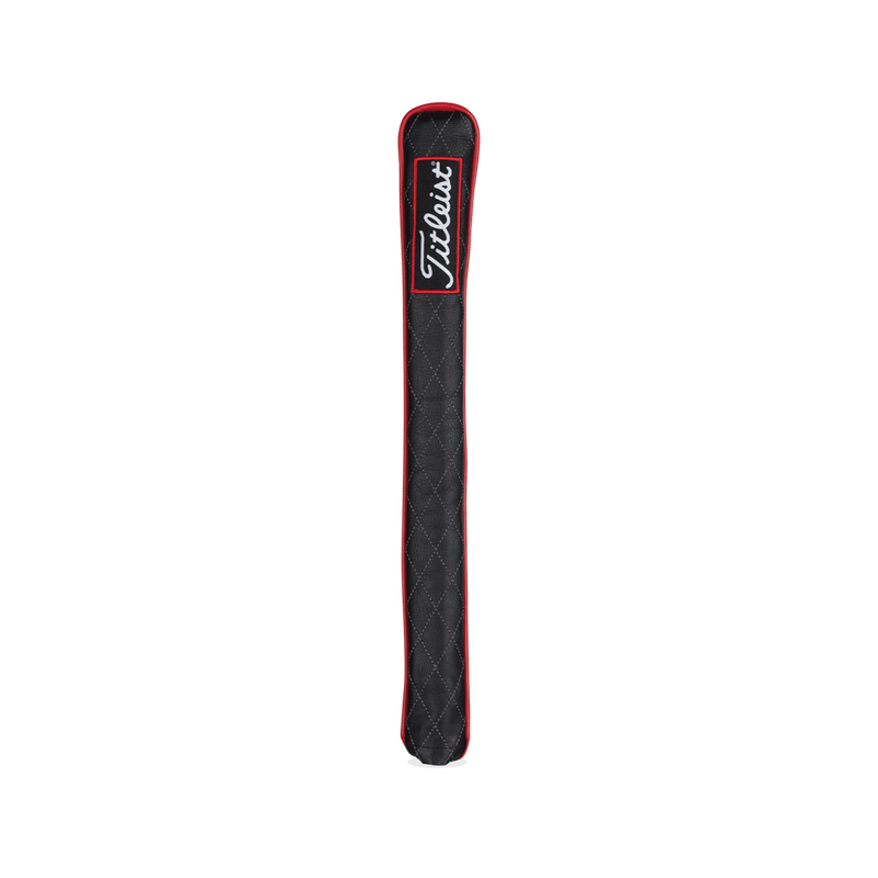 TITLEIST LEATHER ALIGNMNET STICK HEADCOVER JET BLACK