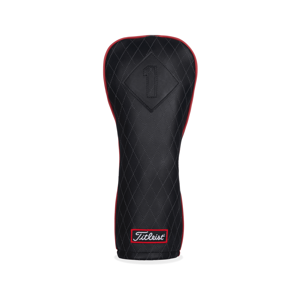 TITLEIST LEATHER DRIVER HEADCOVER JET BLACK