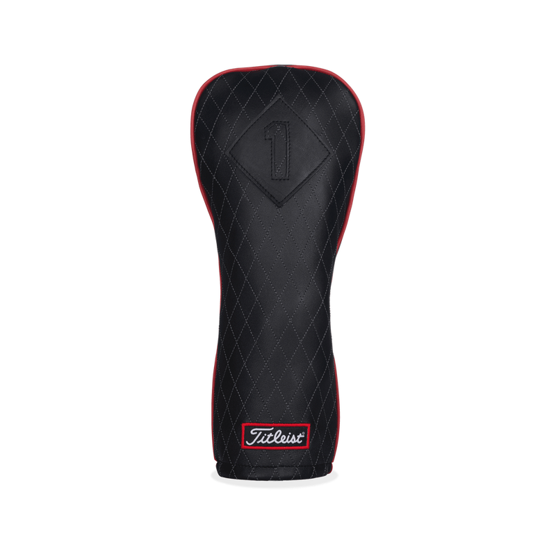 TITLEIST LEATHER DRIVER HEADCOVER JET BLACK