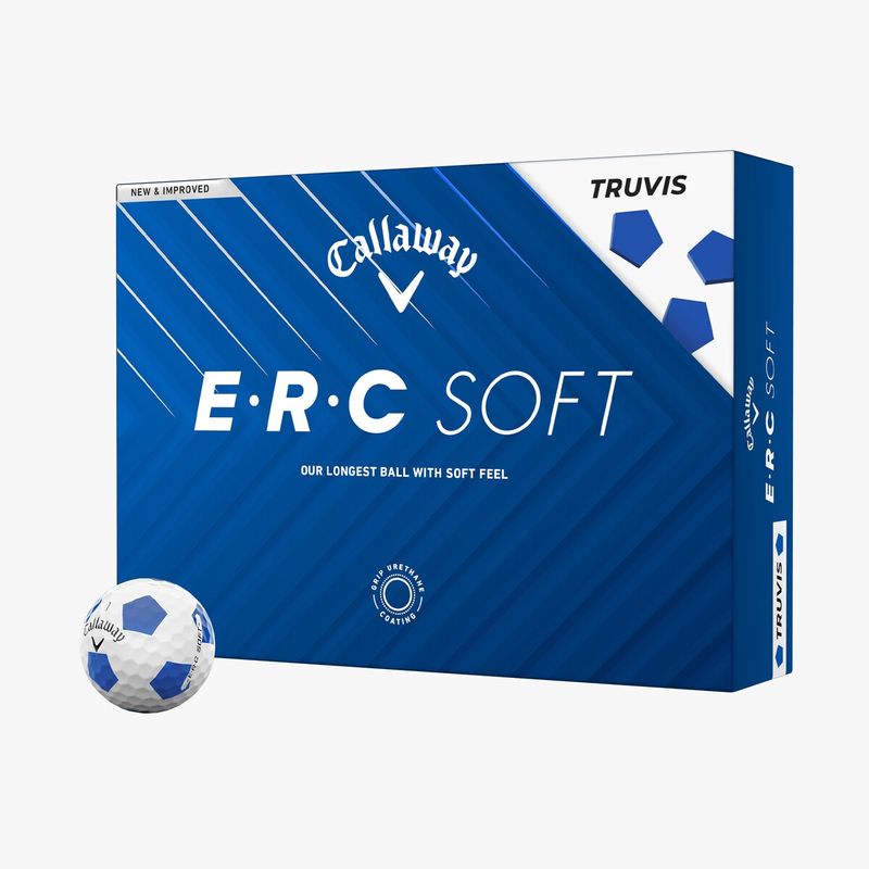 CALLAWAY E.R.C SOFT TRUVIS BLUE GOLF BALL 2025