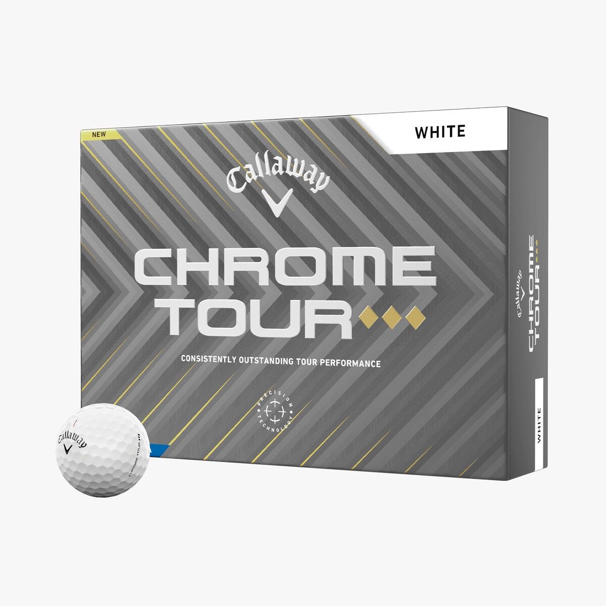 CALLAWAY CHROME TOUR TRIPLE DIAMOND GOLF BALL WHITE