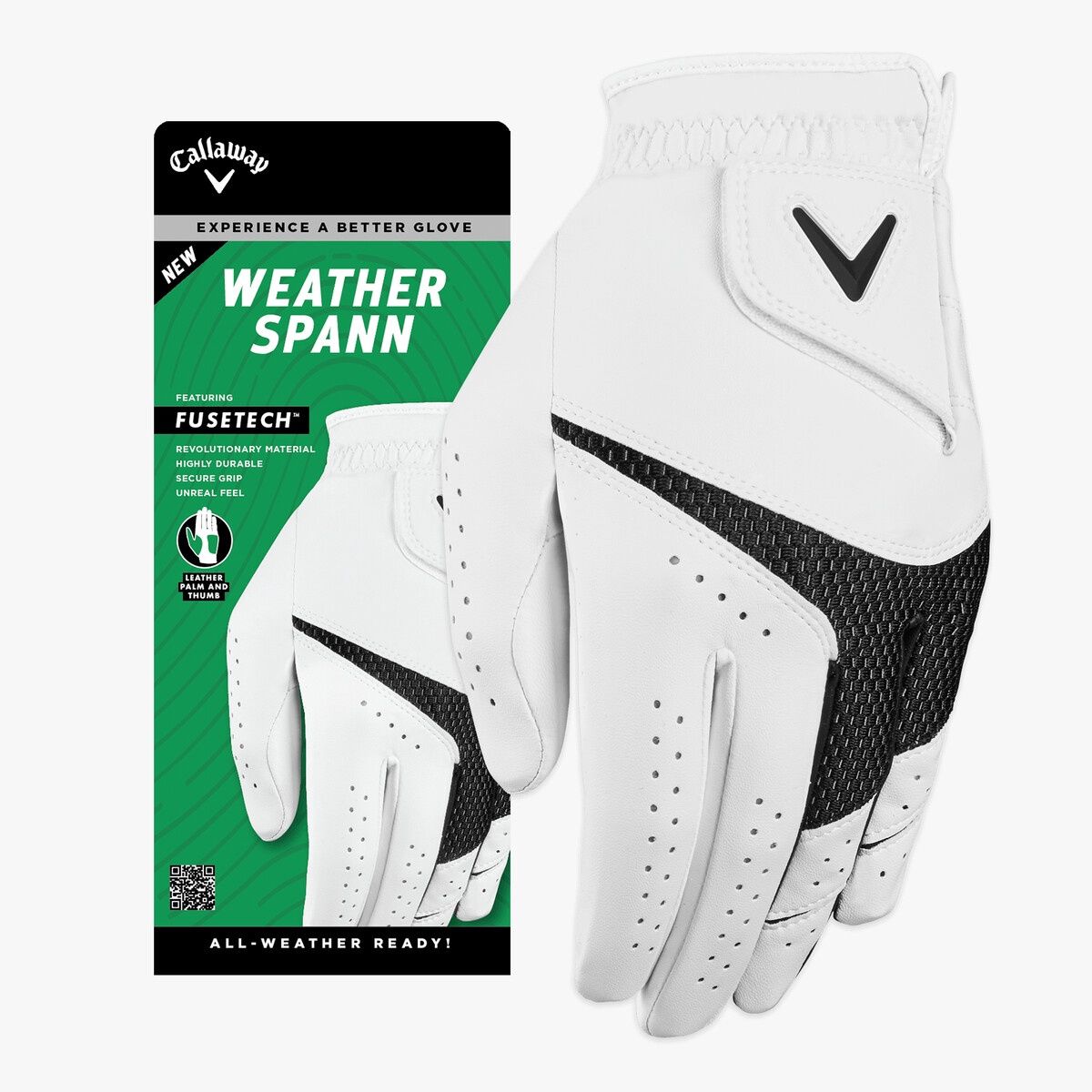 CALLAWAY WEATHER SPANN GLOVE WHITE 23