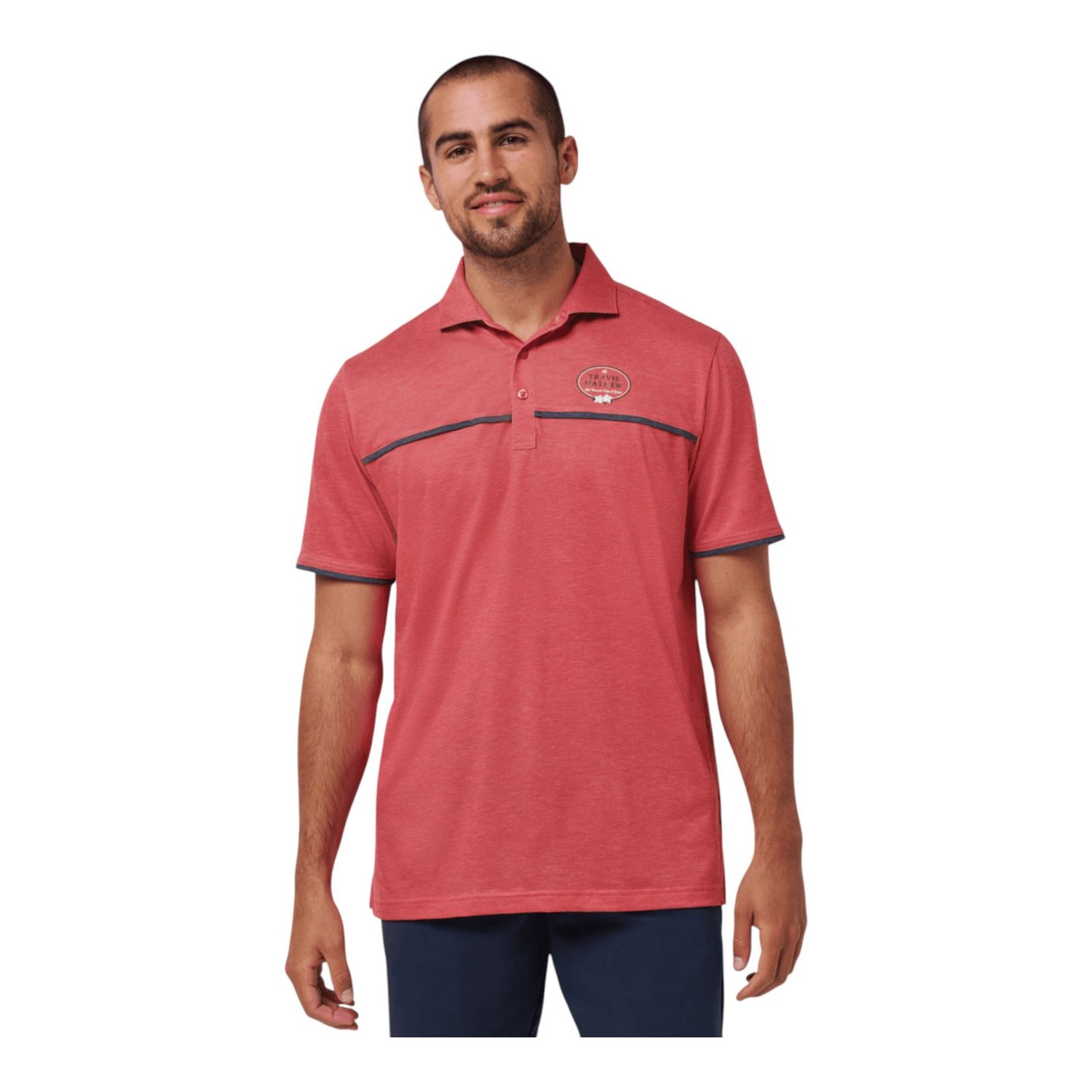 TRAVISMATHEW OUR FAVORITE TIME OF YEAR POLO HEATHER AZALEA