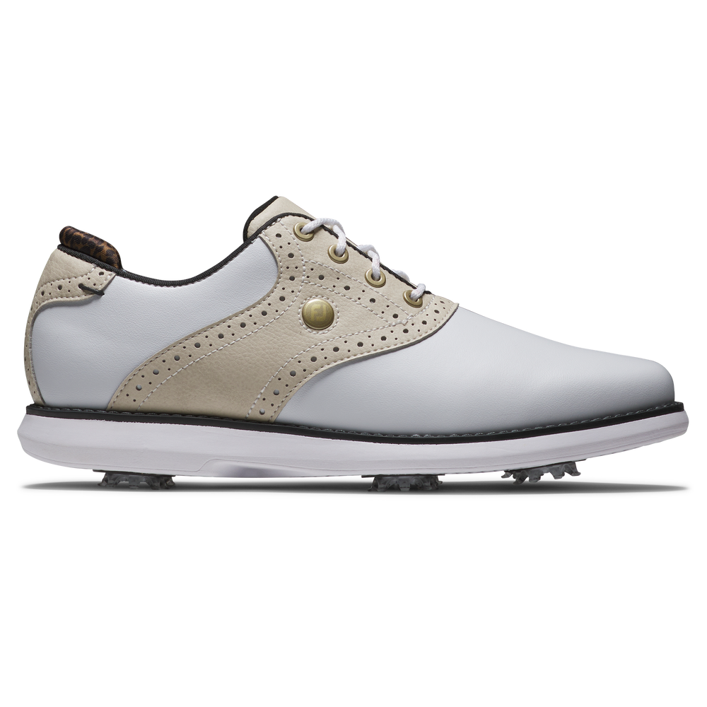 FOOTJOY WOMENS TRADITIONS WHITE/WHITE/BEIGE