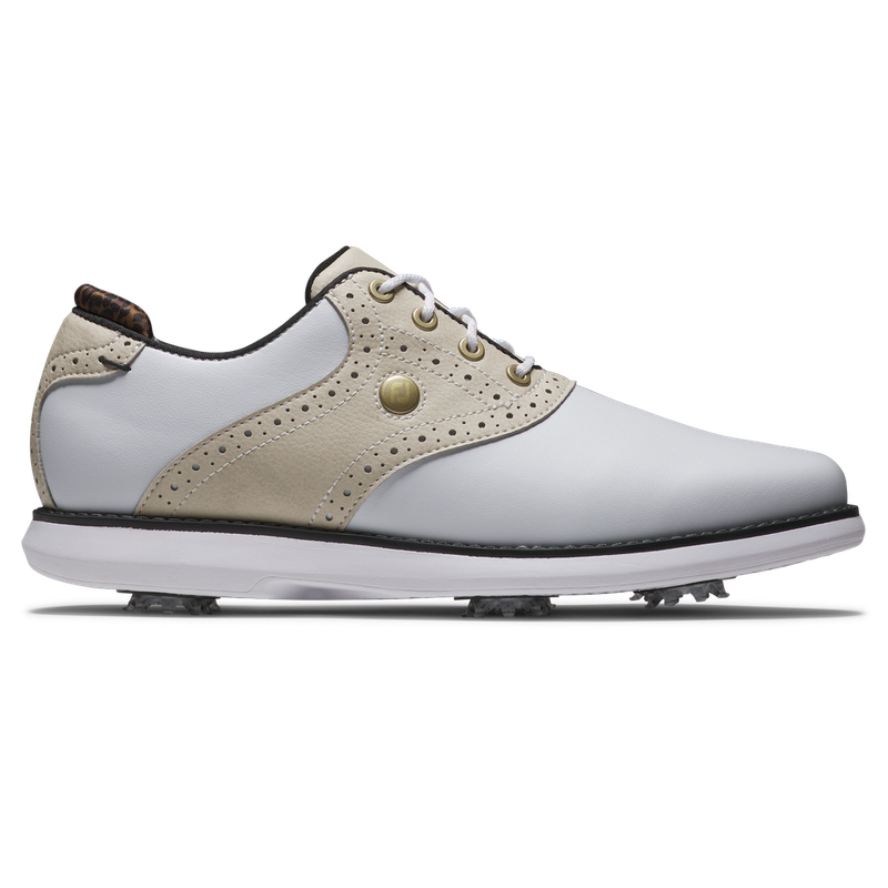 FOOTJOY WOMENS TRADITIONS WHITE/WHITE/BEIGE