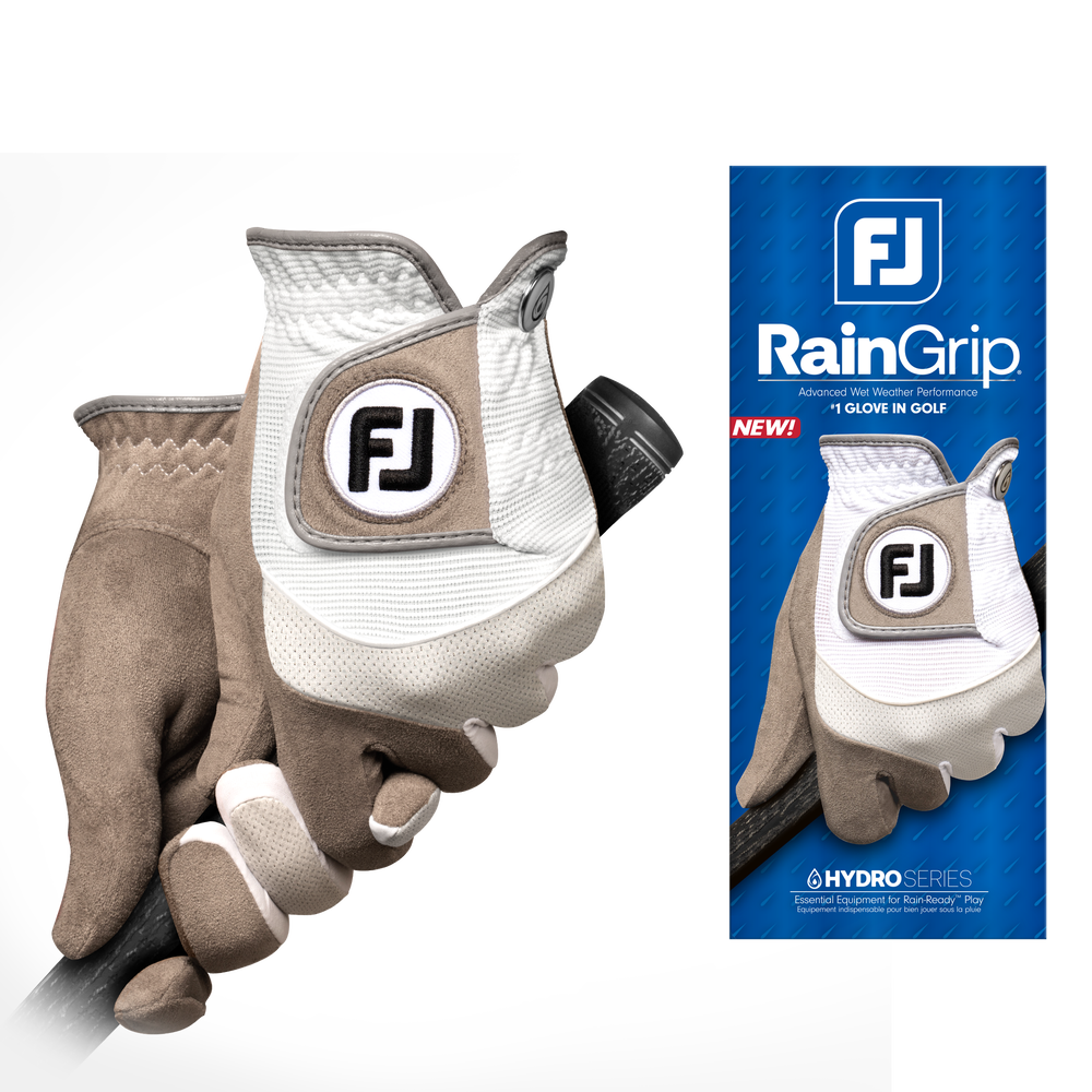 FOOTJOY RAIN GRIP GLOVE 2025 WHITE/GREY