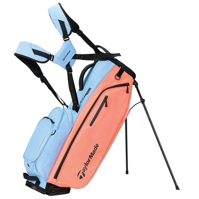 TAYLORMADE 25 FLEXTECH CROSSOVER STAND BAG CORAL/LIGHT BLUE