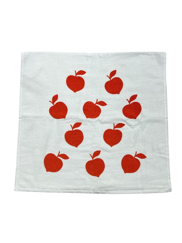 PEACH STATE CADDIE TOWEL WHITE WITH DANCING PEACHES