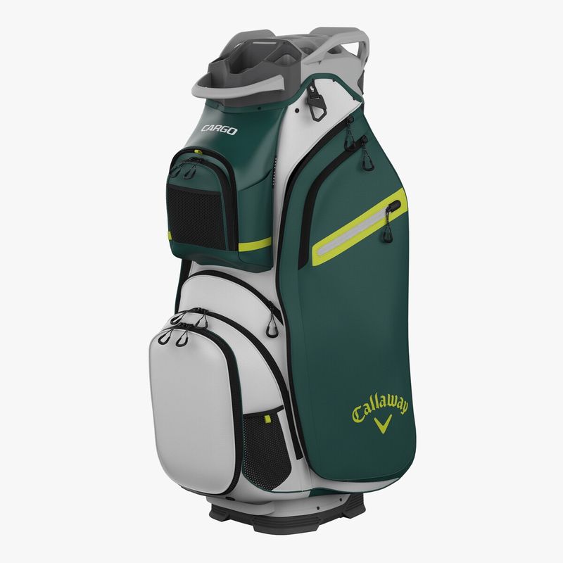 CALLAWAY GOLF CARGO CART BAG WHITE/FOREST/FLORAL YELLOW