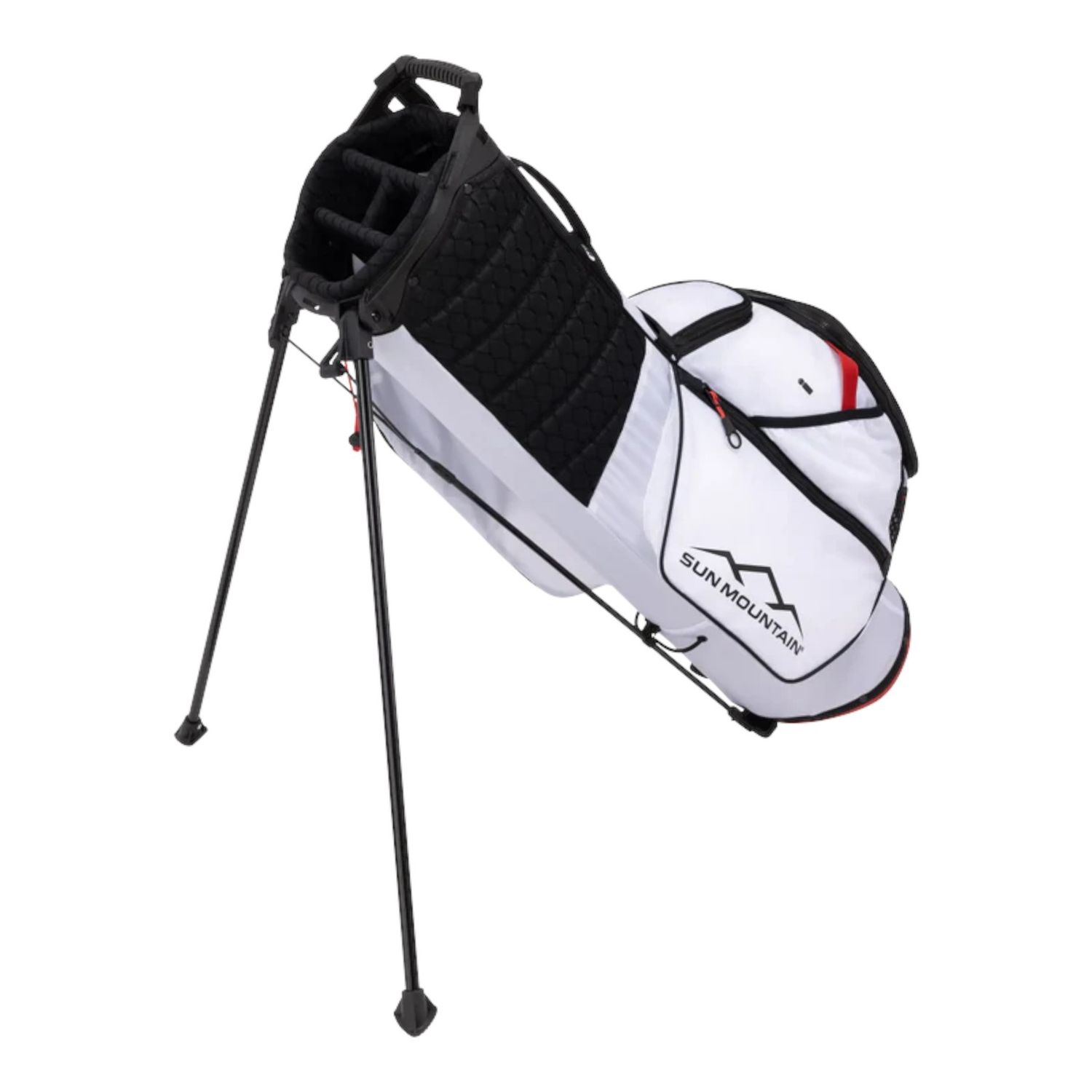 SUN MOUNTAIN PHENOM JUNIOR STAND BAG WHITE/BLACK/RED
