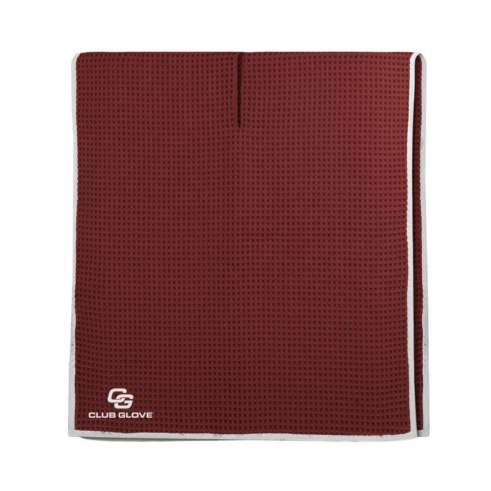 CLUB GLOVE MICROFIBER CADDIE TOWEL BURGUNDY