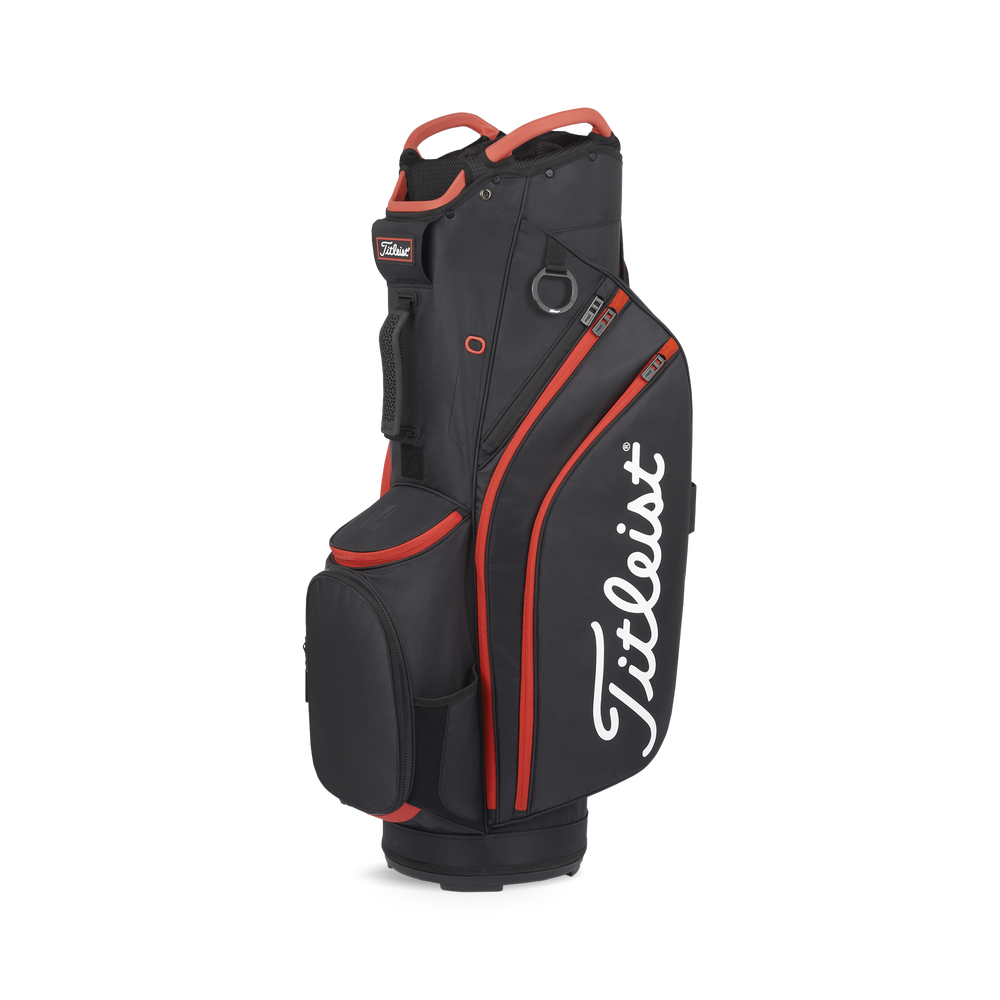 TITLEIST CART 14 BAG BLACK/BLACK/RED