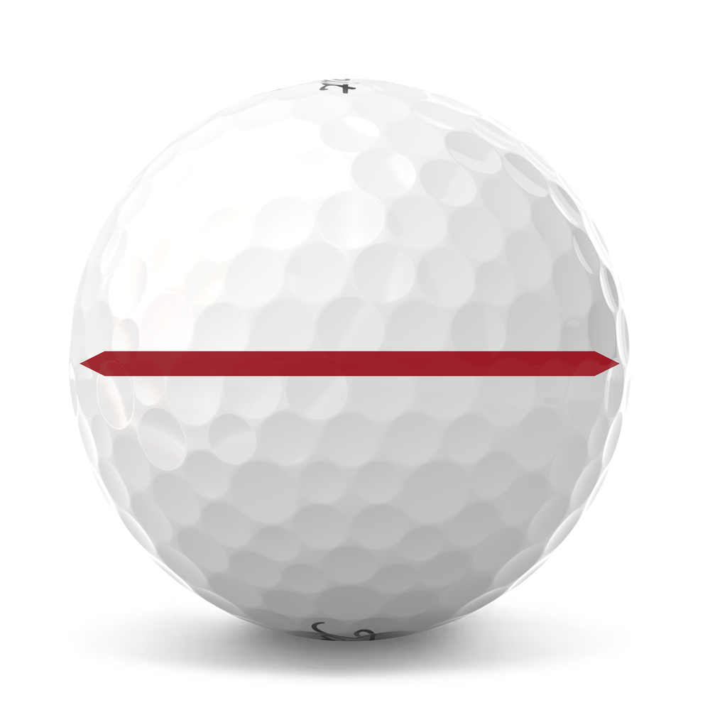 TITLEIST 2025 PRO V1X PERFORMANCE ALIGNMENT GOLF BALL, Color: RED