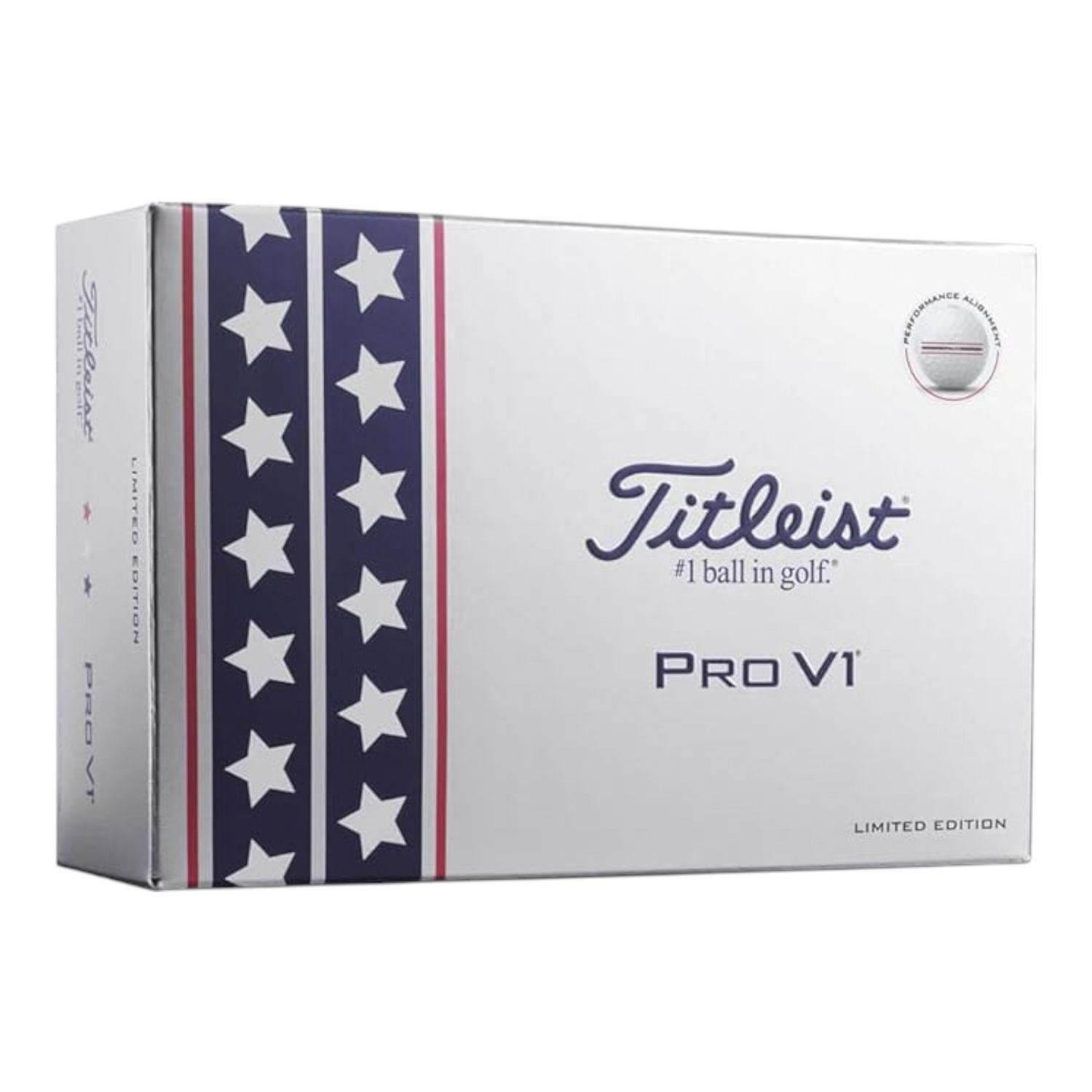 TITLEIST PRO V1 USA PERFORMANCE ALIGNMENT 6 PACK GOLF BALL