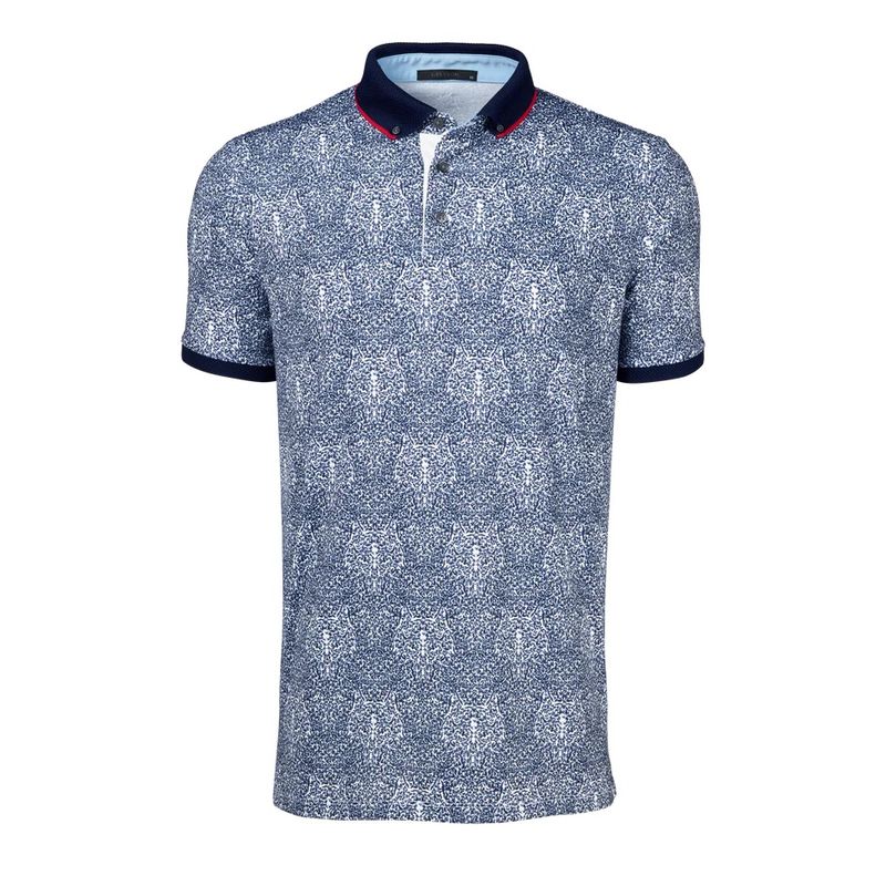 GREYSON U.S OPEN OAK HERBARIUM MENS POLO SHIRT ARCTIC