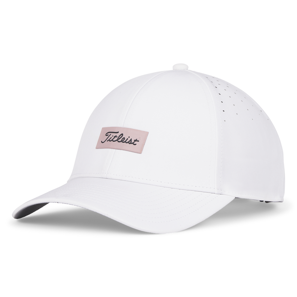 TITLEIST WOMENS CHARLESTON BREEZER HAT, Size: ADJUSTABLE, Color: WHITE/SOFT PINK/CHARCOAL