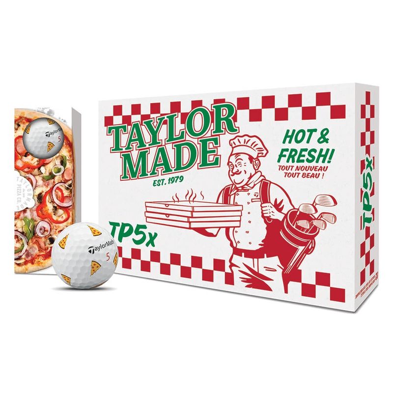 TAYLORMADE TP5X PIX PIZZA PARTY GOLF BALL DOZEN