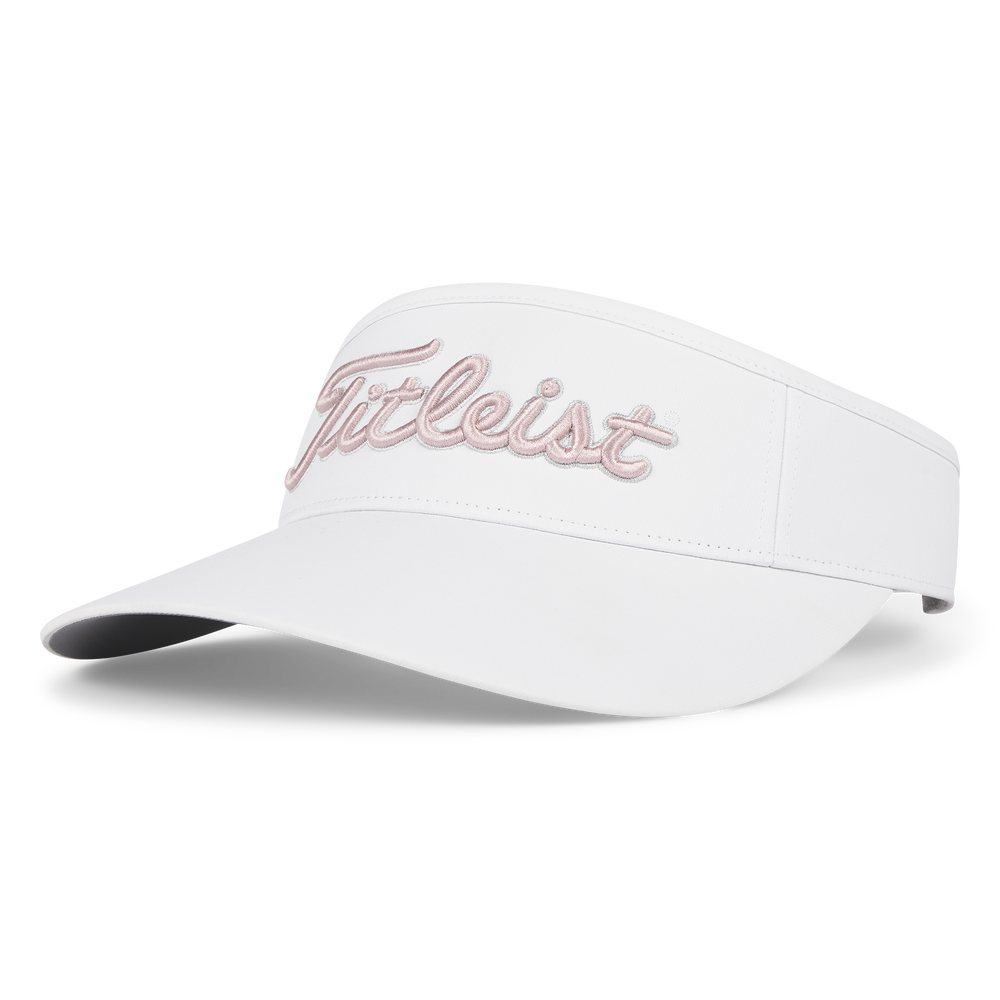 TITLEIST WOMENS SUNDROP VISOR, Size: ADJUSTABLE, Color: WHITE/SOFT PINK/MARBLE