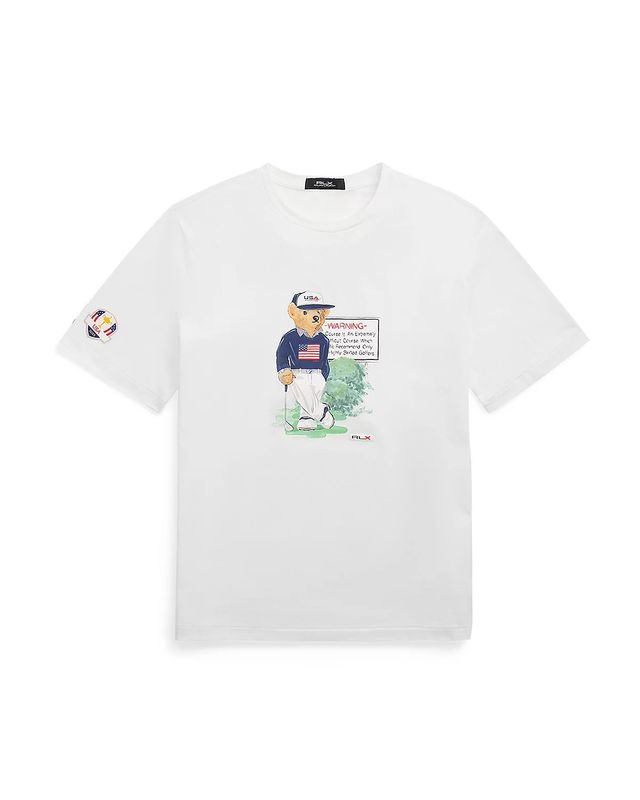 POLO RALPH LAUREN RLX 2025 RYDER CUP POLO BEAR T SHIRT CERAMIC WHITE