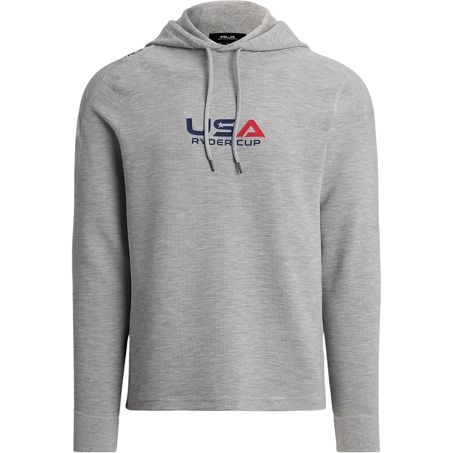 POLO RALPH LAUREN RLX 2025 RYDER CUP WAFFLE KNIT HOODIE ANDOVER HEATHER