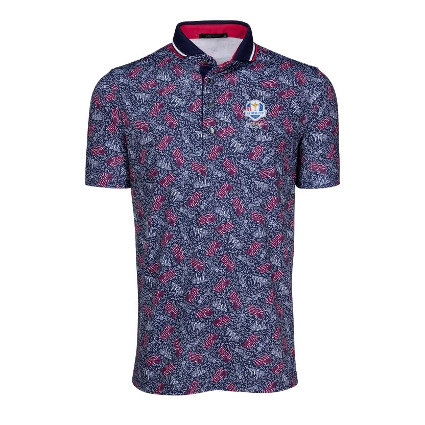 GREYSON 2025 RYDER CUP MATCHPLAY SHORT SLEEVE POLO MALTESE BLUE