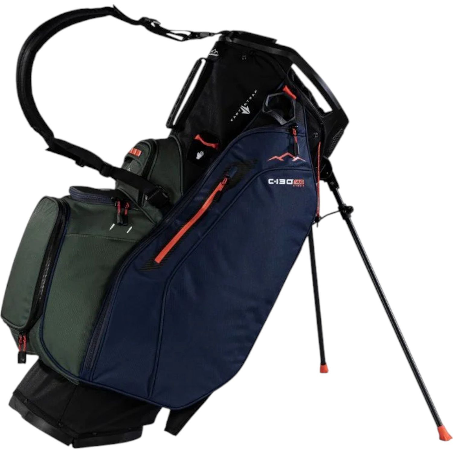 SUN MOUNTAIN C-130 HYBRID STAND BAG BLACK/OLIVE/INFERNO 2026