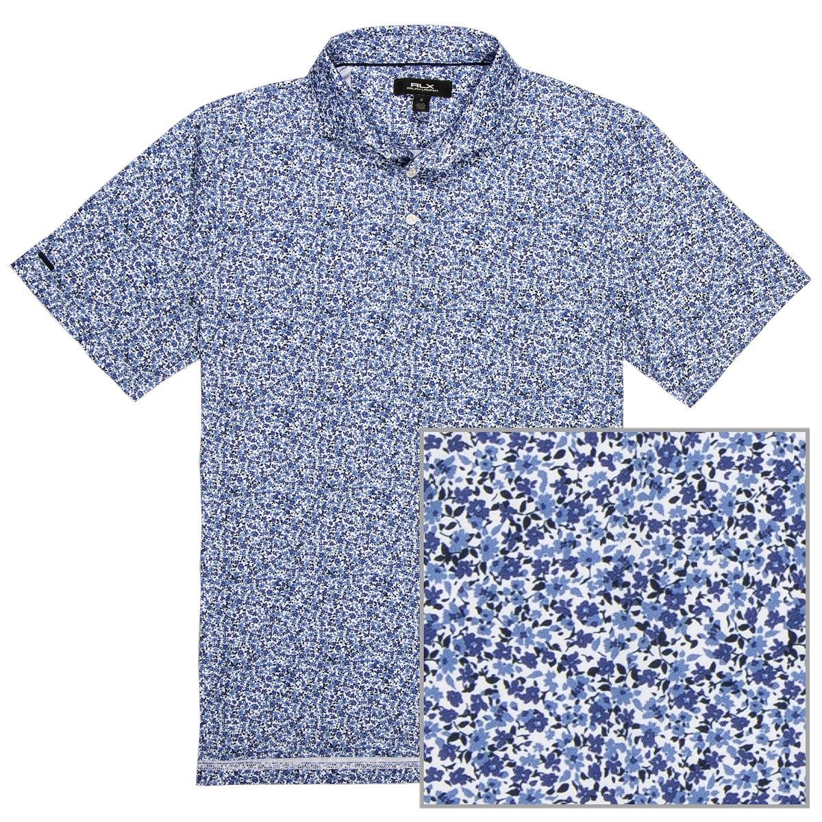 RLX GOLF LIGHTWEIGHT AIRFLOW SAVANNA FLORAL PRINT POLO REFINED NAVY MULTI