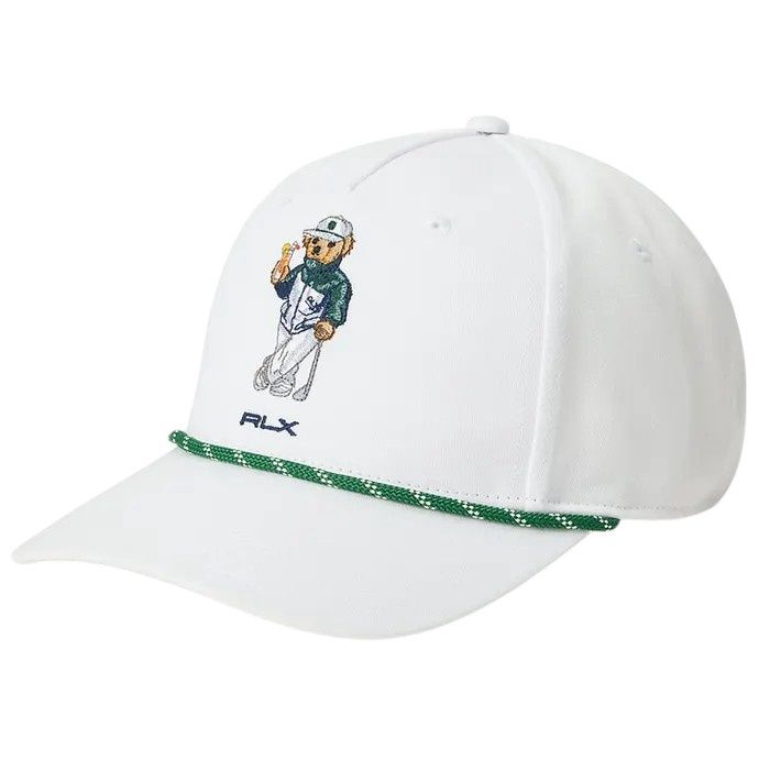 RLX GOLF COCKTAIL BEAR SNAPBACK HAT WHITE