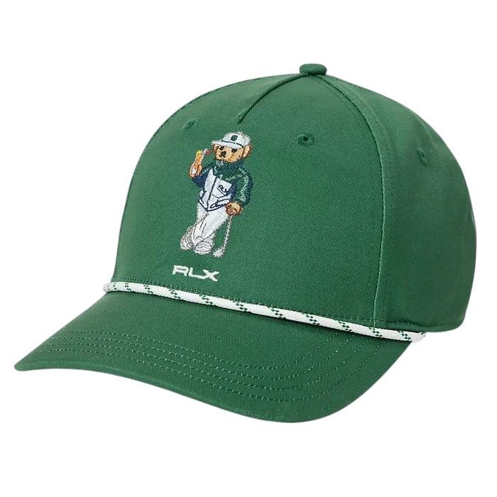 RLX GOLF COCKTAIL BEAR SNAPBACK HAT GREEN