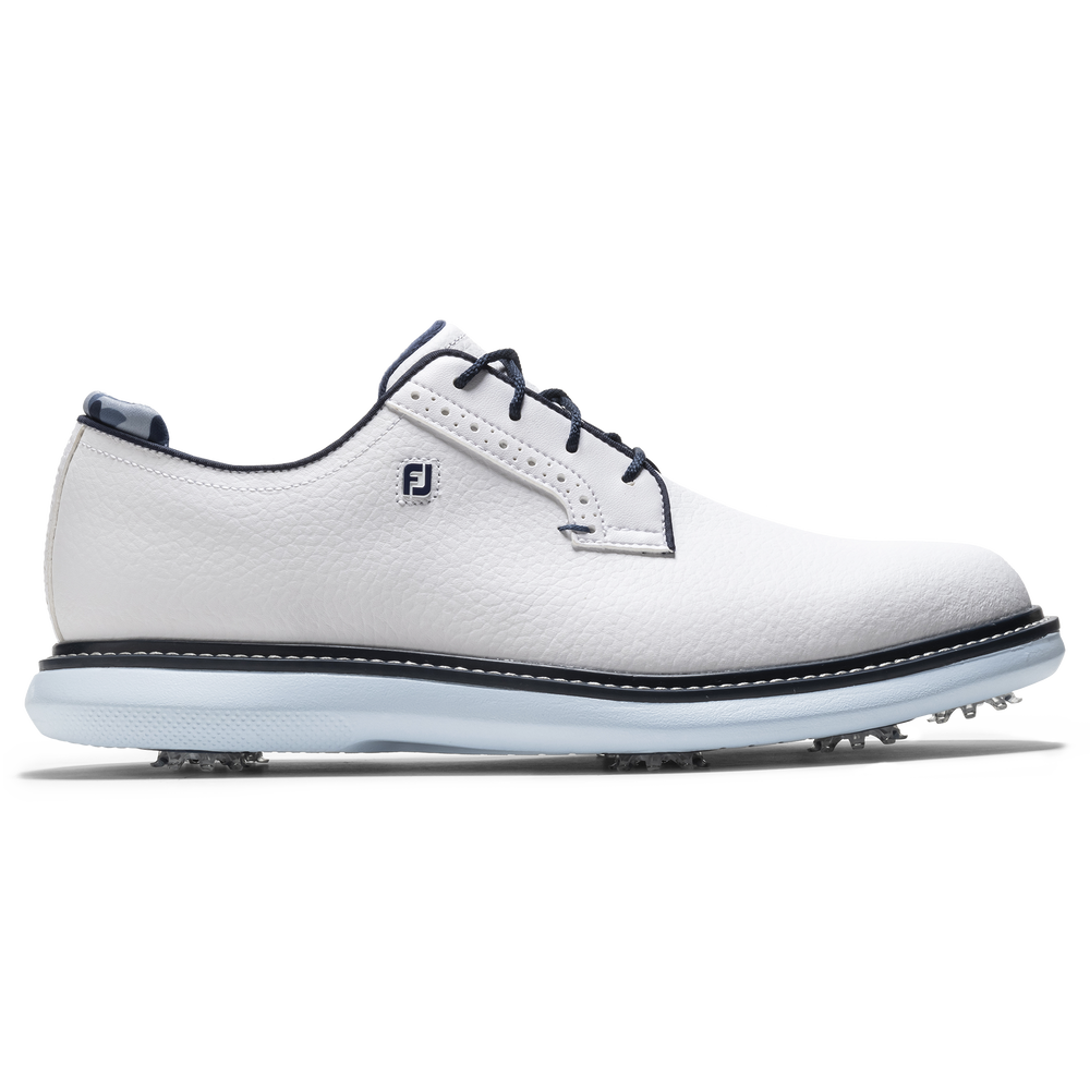 FOOTJOY TRADITIONS BLUCHER GOLF SHOE WHITE/SKY BLUE/CAMO