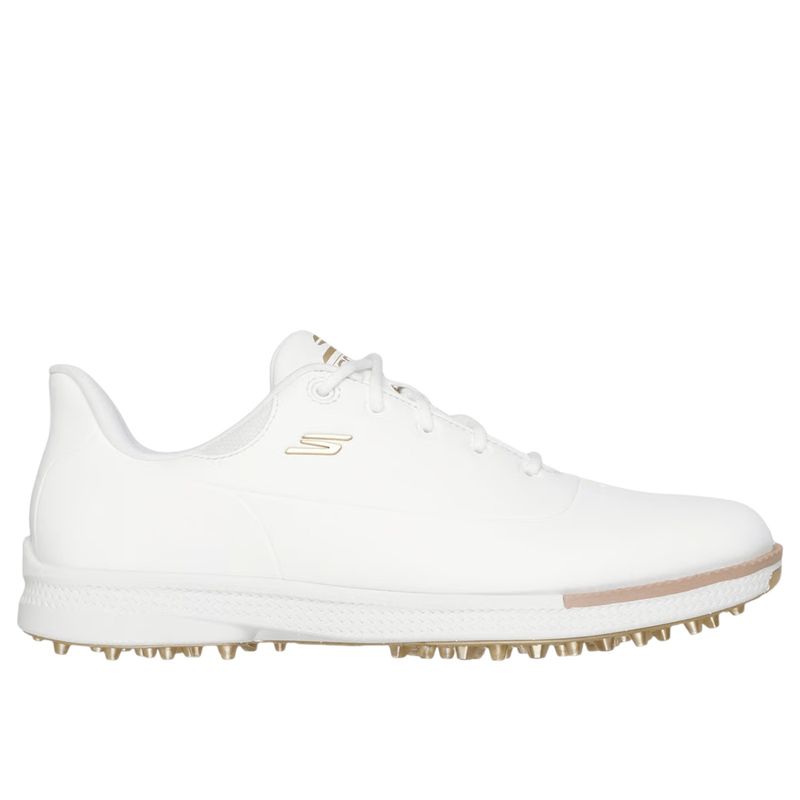 SKECHERS WOMENS GO GOLF JASMINE 2 GF WHITE/GOLD GOLF SHOE