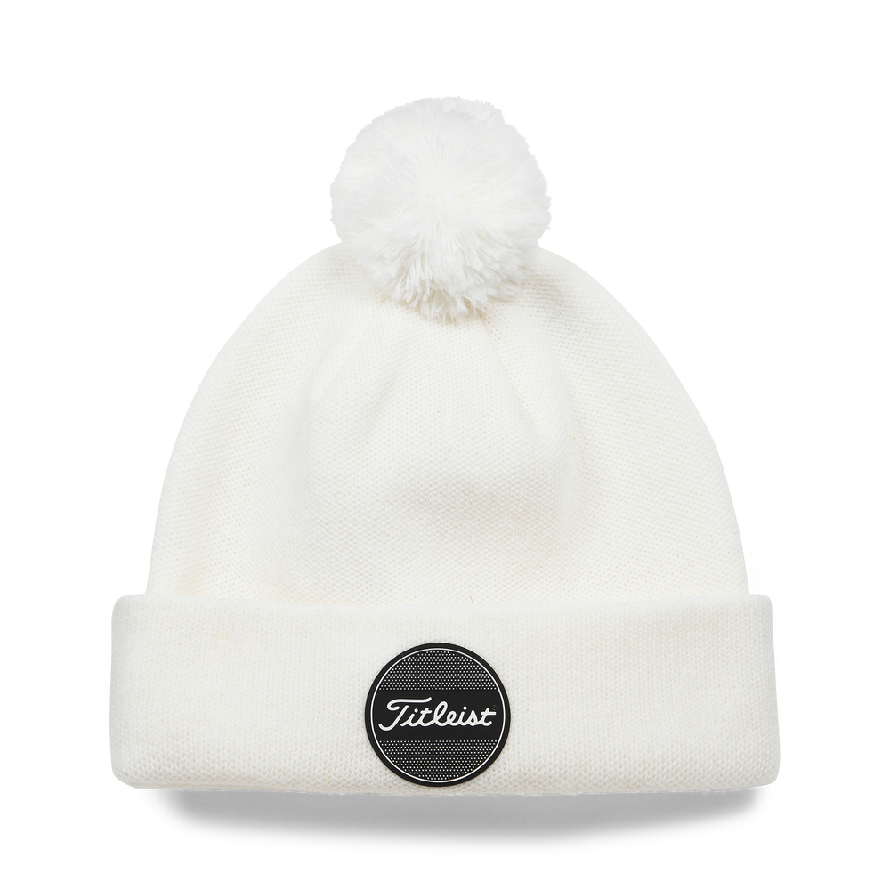 Berretto Titleist Boardwalk Pom Pom – Bianco – Invernale Con Fodera In Micropile
