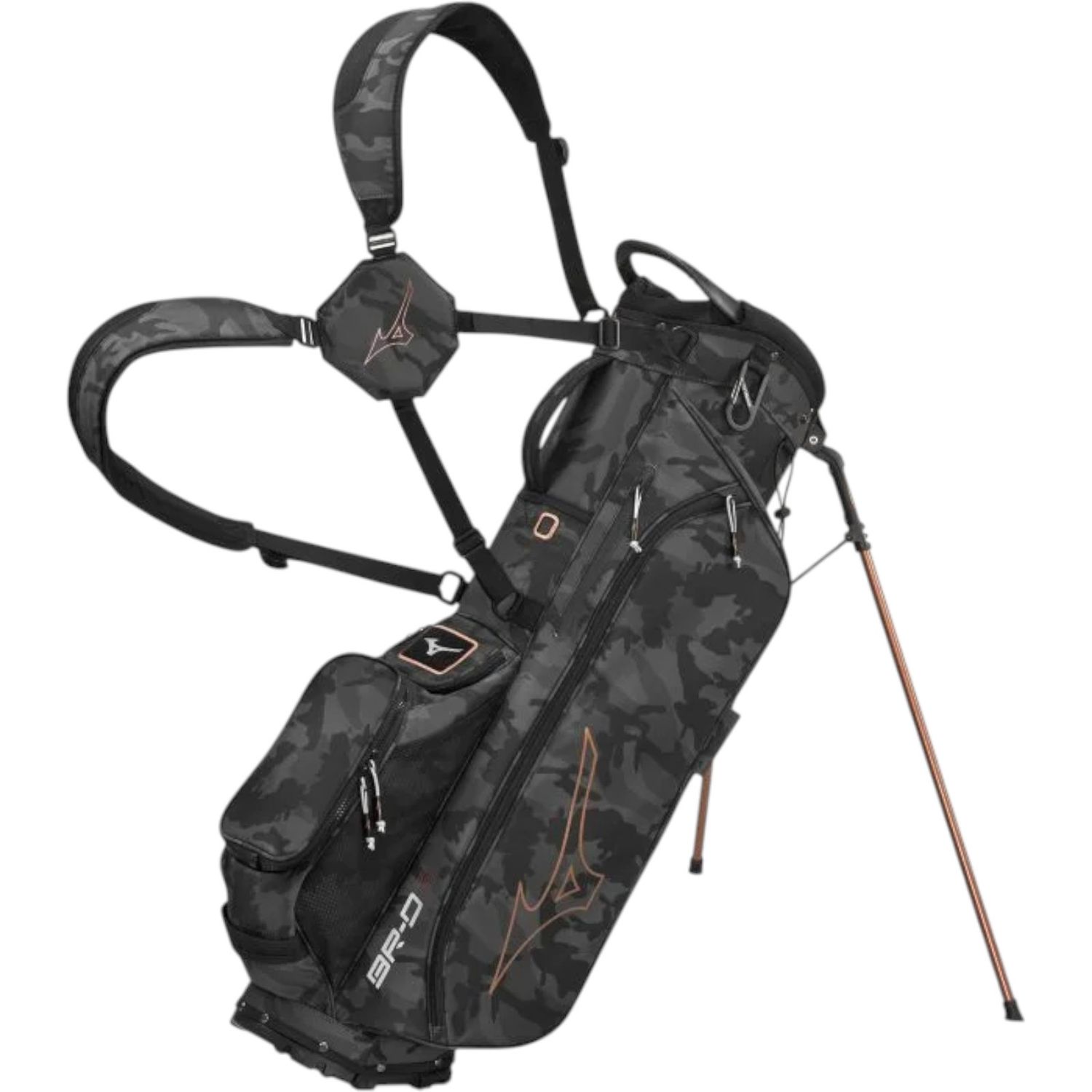 MIZUNO BR-D3 STAND BAG BLACK CAMO/COPPER