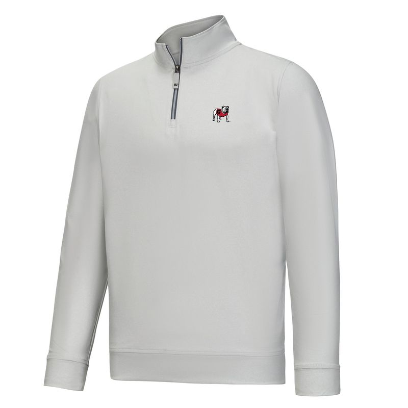 FOOTJOY UGA VINTAGE APPROACH 1/4 ZIP MIDLAYER HEATHER GREY