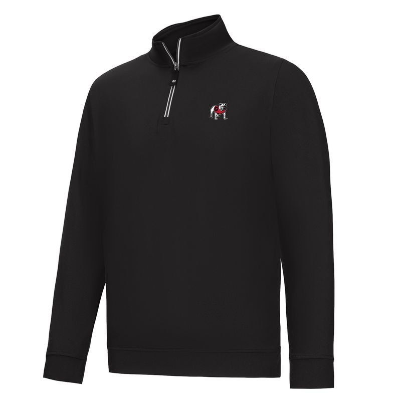 FOOTJOY UGA VINTAGE APPROACH 1/4 ZIP MIDLAYER BLACK