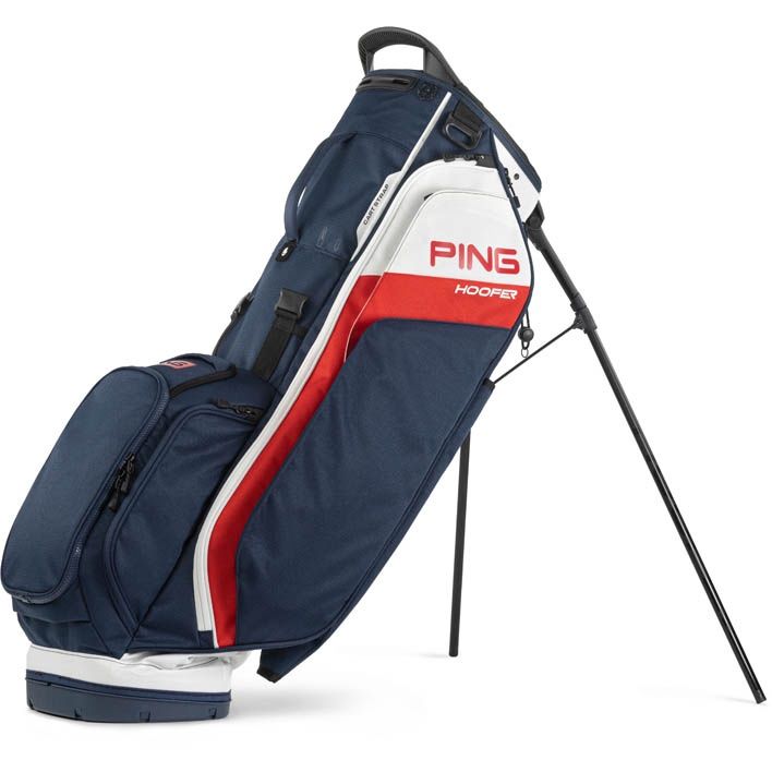 PING HOOFER STAND BAG NAVY/WHITE/RED