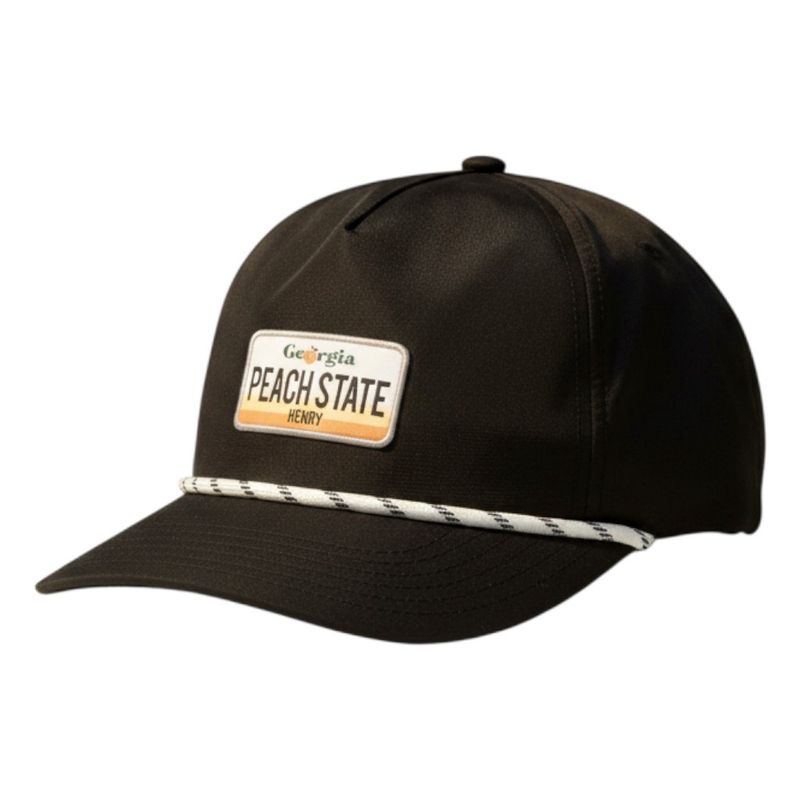 PEACH STATE GOLF LICENSE PLATE HAT BLACK