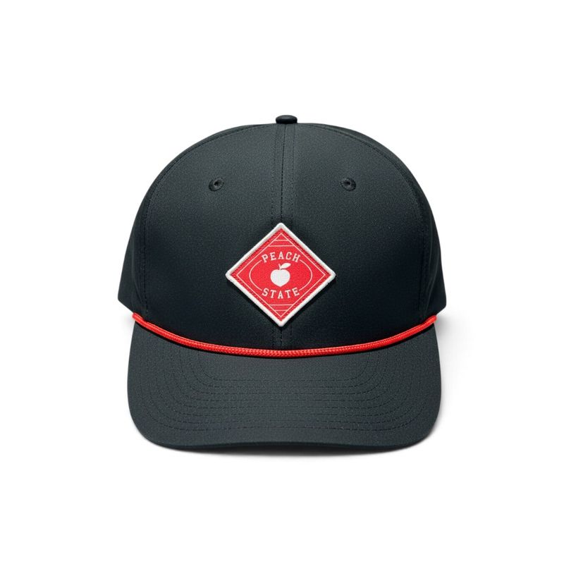 PEACH STATE GOLF DIAMOND PATCH ROPE HAT BLACK