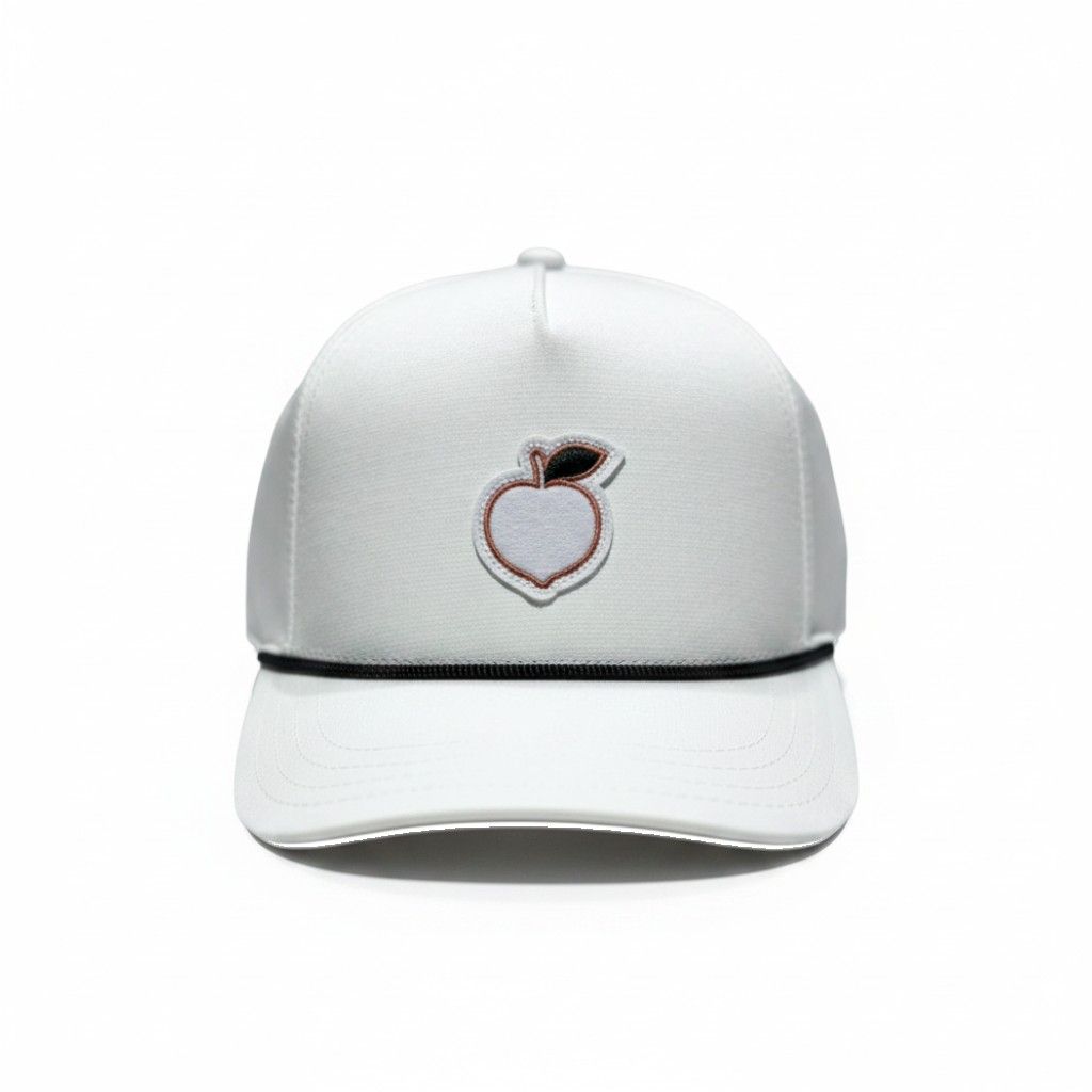 PEACH STATE GOLF FELT ROPE HAT WHITE/BLACK