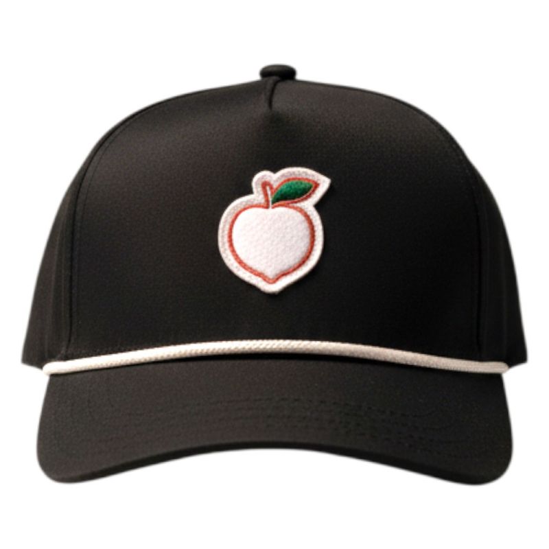 PEACH STATE GOLF FELT ROPE HAT BLACK/WHITE