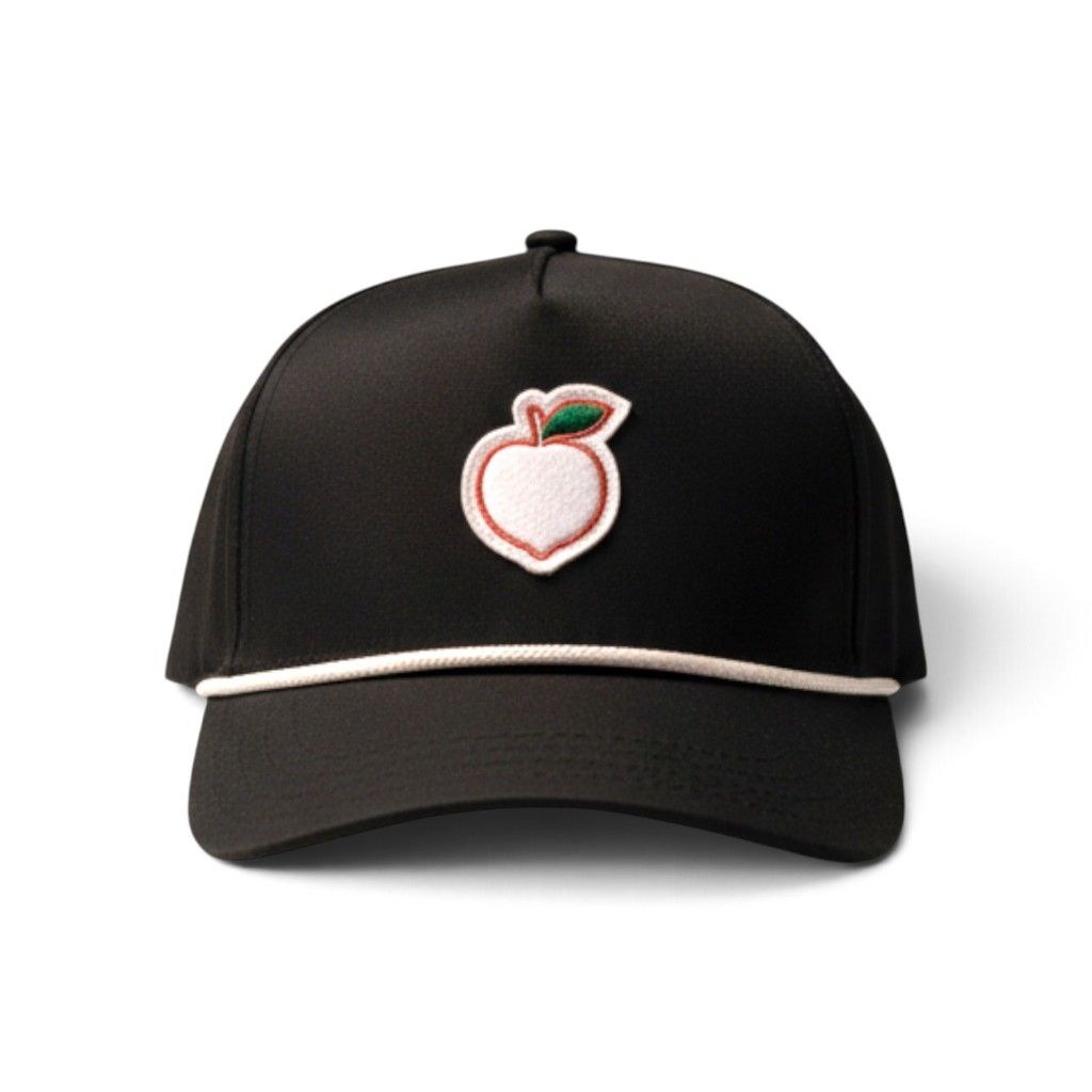 PEACH STATE GOLF FELT ROPE HAT BLACK/WHITE