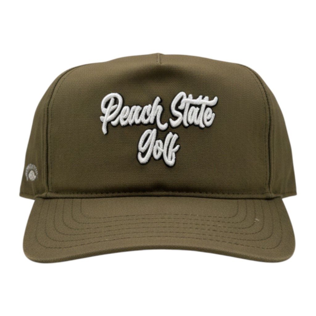 PEACH STATE GOLF SCRIPT HAT OLIVE