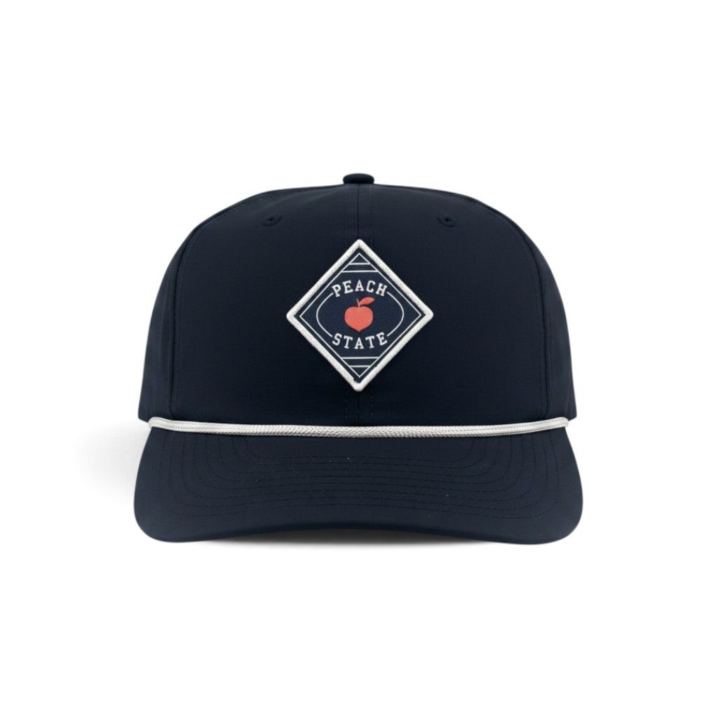 PEACH STATE GOLF DIAMOND PATCH ROPE HAT NAVY
