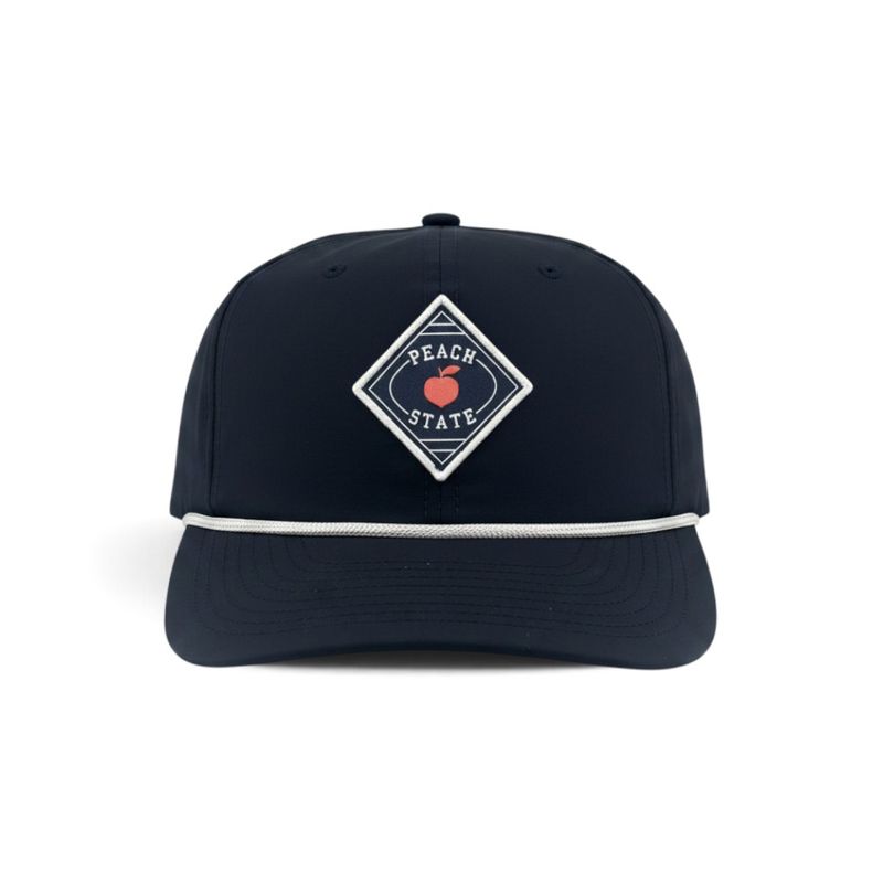 PEACH STATE GOLF DIAMOND PATCH ROPE HAT NAVY