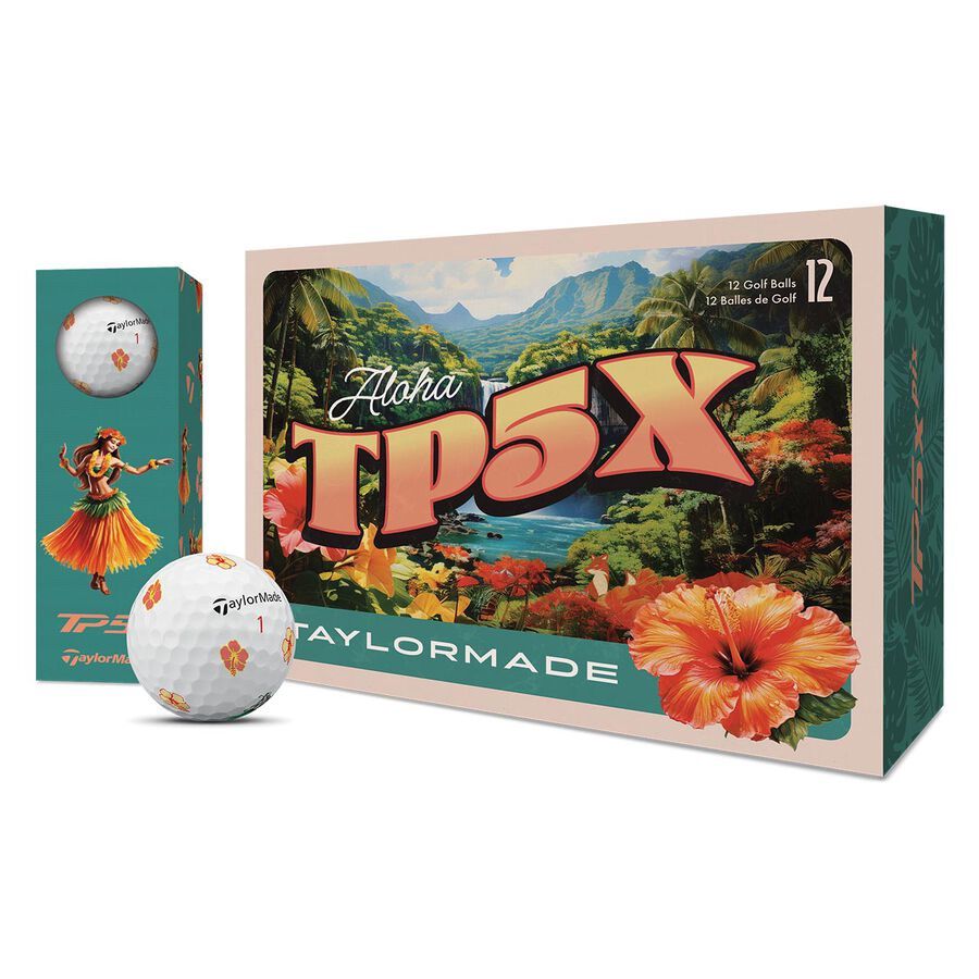 TAYLORMADE TP5X ISLAND TIME GOLF BALL DOZEN