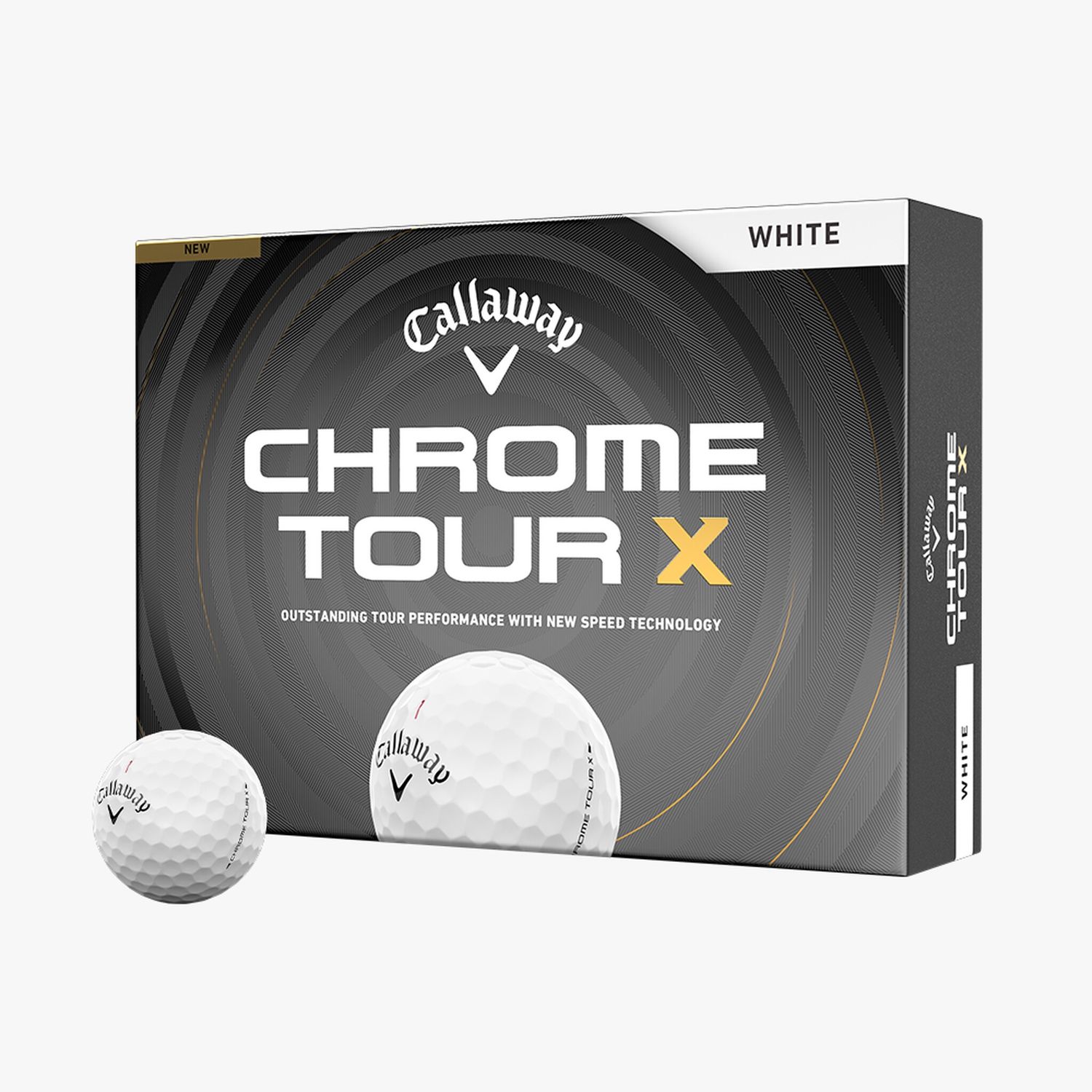 CALLAWAY CHROME TOUR X WHITE 2026 GOLF BALL DOZEN