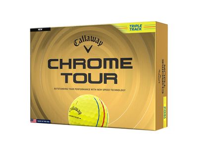CALLAWAY CHROME TOUR TRIPLE TRACK YELLOW 2026 GOLF BALL DOZEN