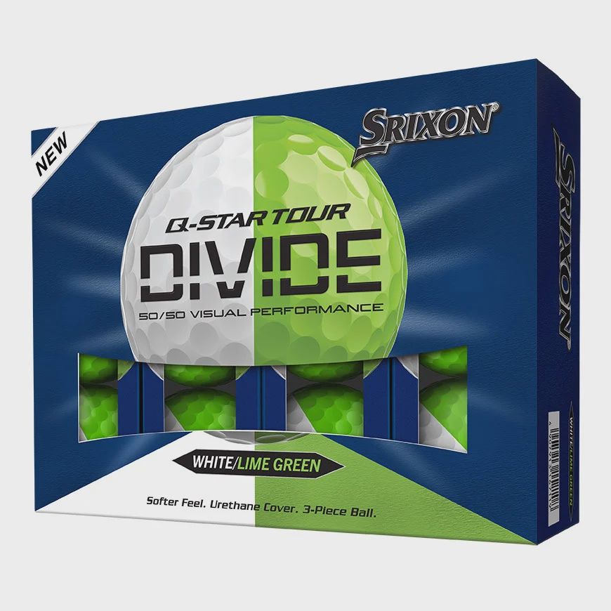 SRIXON Q STAR TOUR DIVIDE 6 WHITE/GREEN GOLF BALL DOZEN