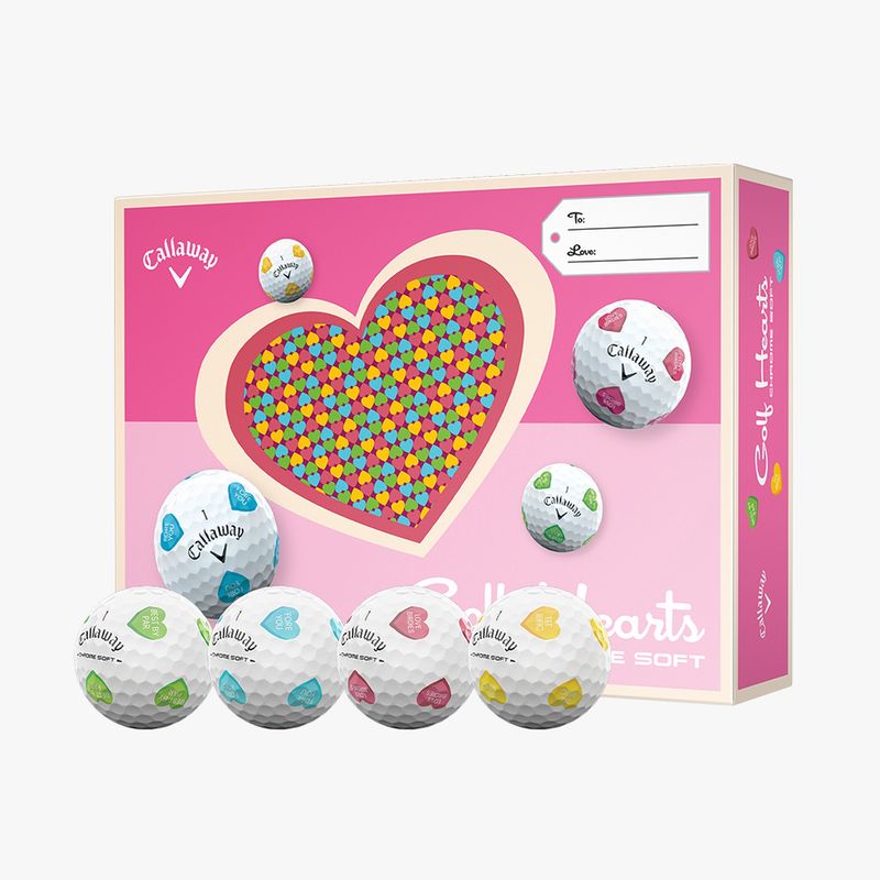CALLAWAY CHROME SOFT GOLF HEARTS GOLF BALL DOZEN