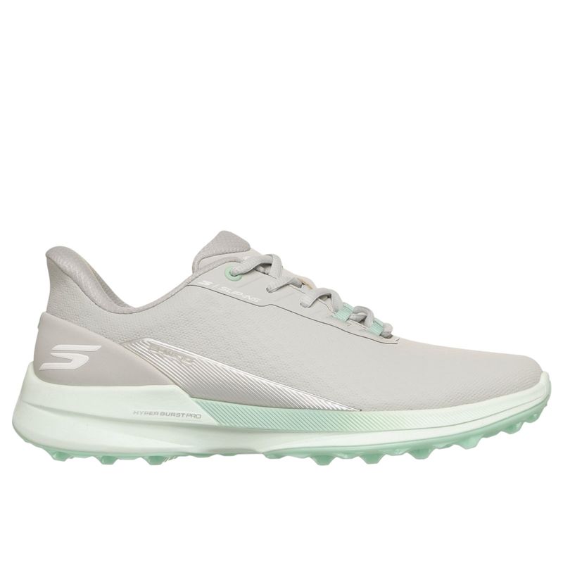 SKECHERS SLIP-INS WOMENS PURE SI GOLF SHOE LIGHT GRAY/AQUA